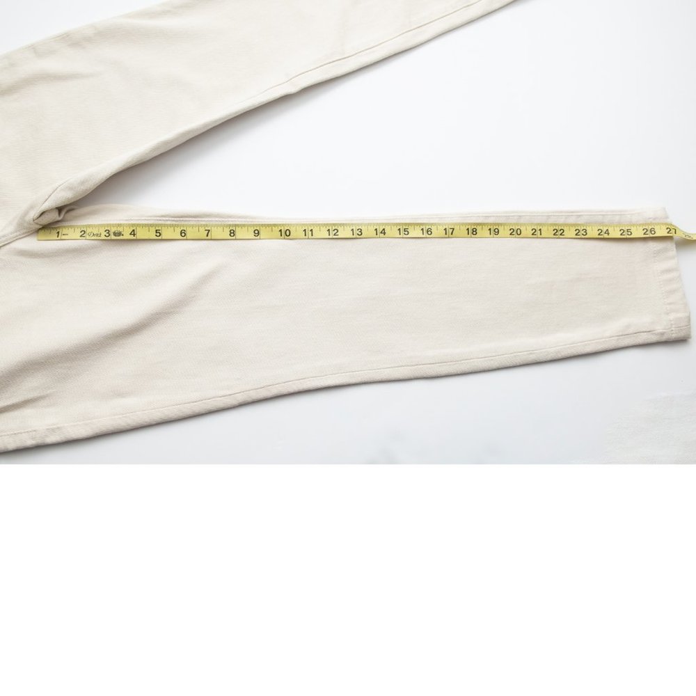 Good American Jeans High Waist Good Classic Straight Leg Denim Cream 0 / 25 New - Picture 8 of 9